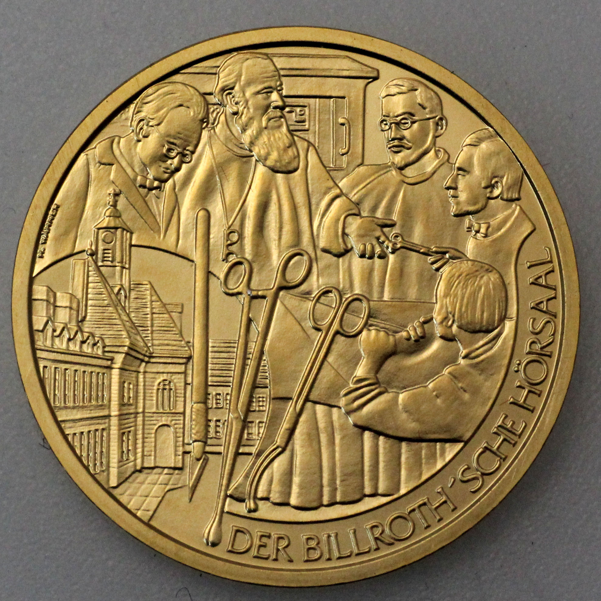 Goldmünze 50 Euro "Billroth" 2009 Große Mediziner (Österreich) - Hauptansicht