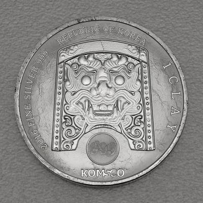 Silbermedaille 1oz "Chiwoo Cheonwang" 2016 (Südkorea) - Miniaturansicht 2