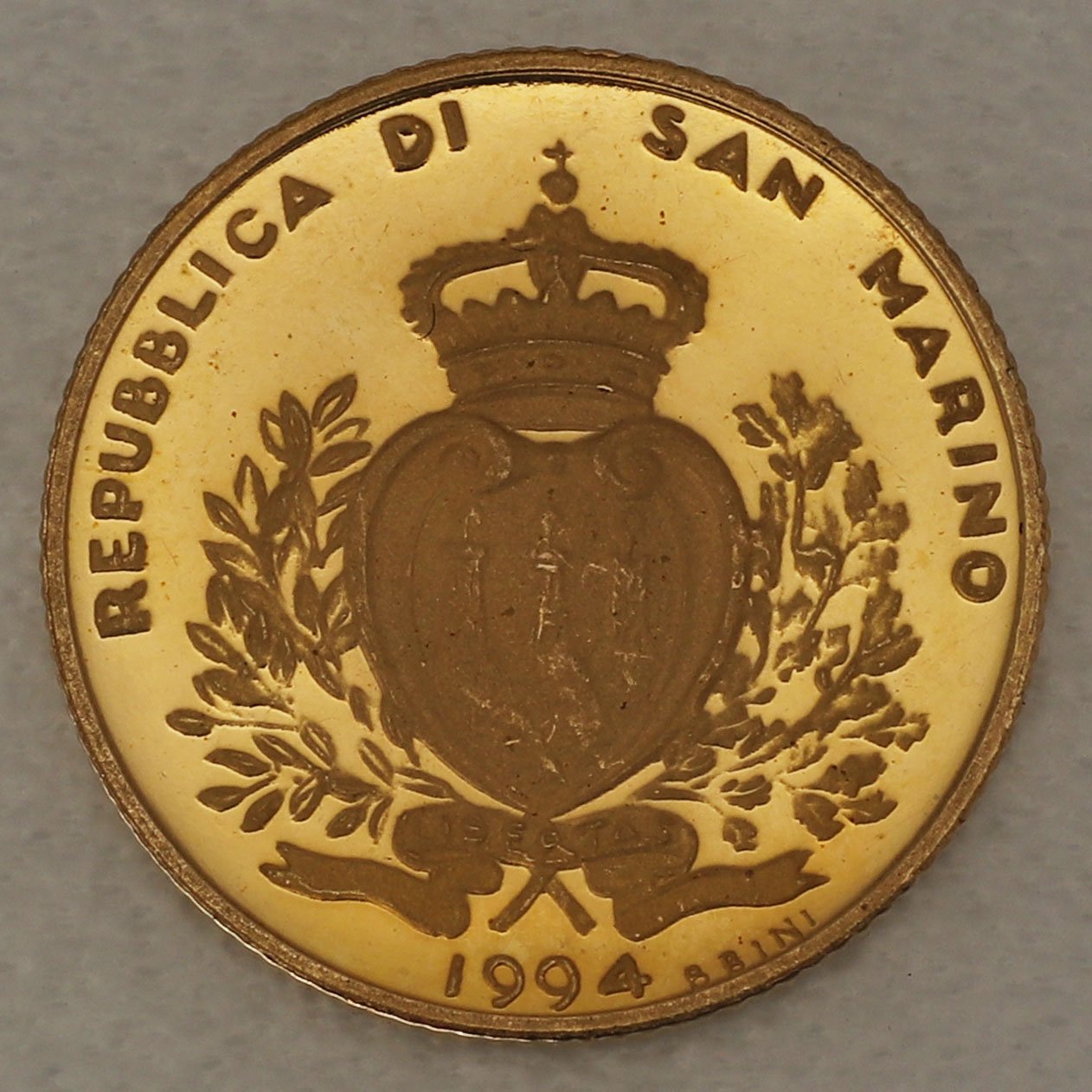 Goldmünze "1 Scudo" 1994 Internationales Jahr der Familie (San Marino) - Detailansicht 1