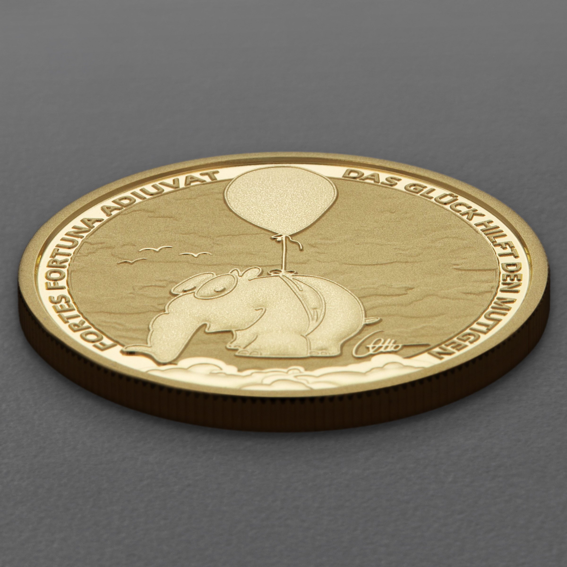 Goldmünze 1oz "Fortes Fortuna Adiuvat" 2026 Ottifanten – Ballonifant (Tuvalu) - Detailansicht 2