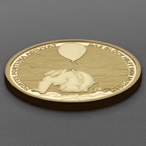 Goldmünze 1oz "Fortes Fortuna Adiuvat" 2026 Ottifanten – Ballonifant (Tuvalu) - Miniaturansicht 3