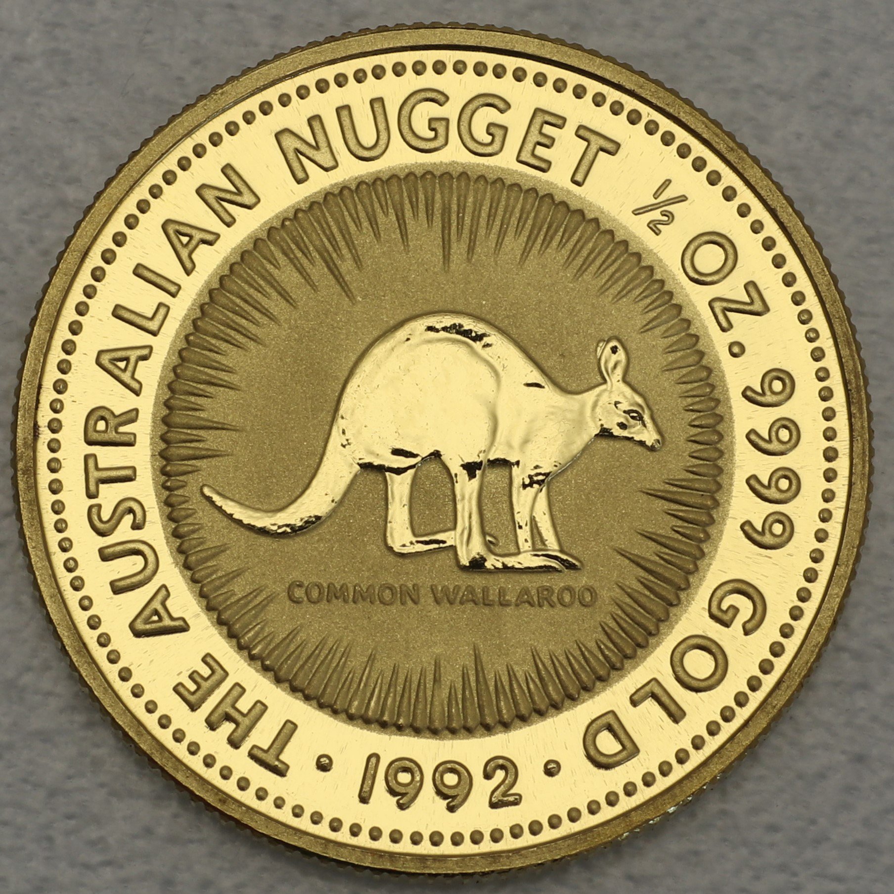 Goldmünze 1/2oz "Känguru" 1992 Australian Nugget (Australien) - Hauptansicht