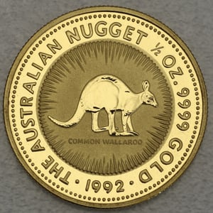 Goldmünze 1/2oz "Känguru" 1992 Australian Nugget (Australien) - Hauptansicht