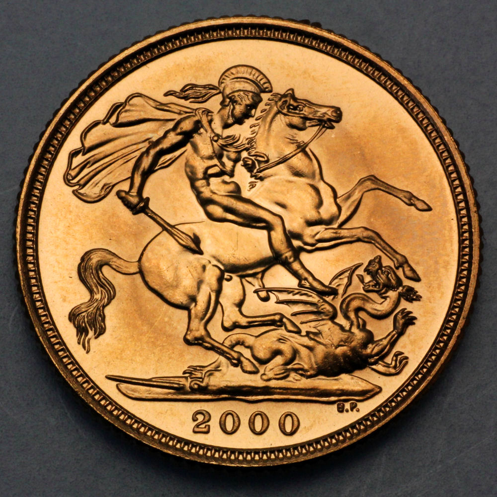 Goldmünze 1 Sovereign "Elizabeth II." 1998-2014 (Großbritannien) - Detailansicht 3