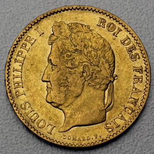 Goldmünze 40 Francs "Louis Philippe I." (Frankreich) - Hauptansicht