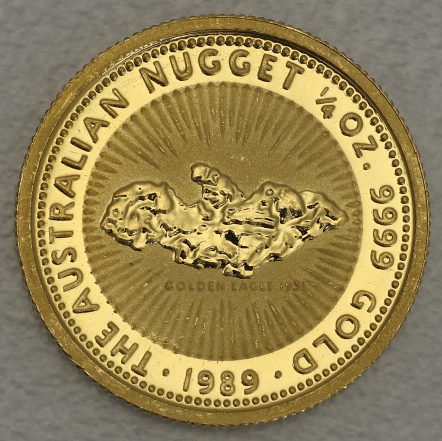 Goldmünze 1/4oz "Australian Nugget" 1989 (Australien) - Hauptansicht