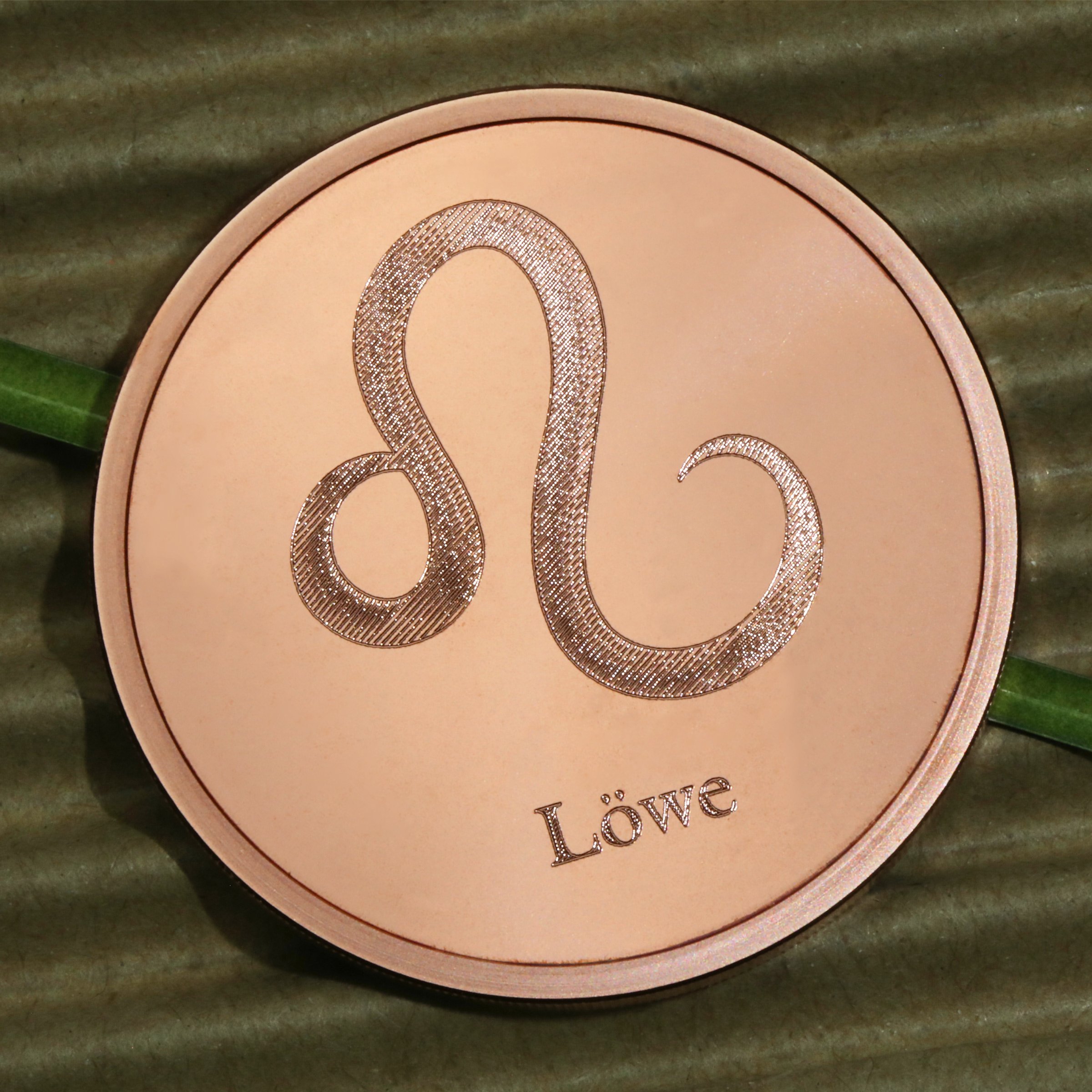Kupfermedaille "Sternzeichen Löwe" Gravurmedaille - Detailansicht 5