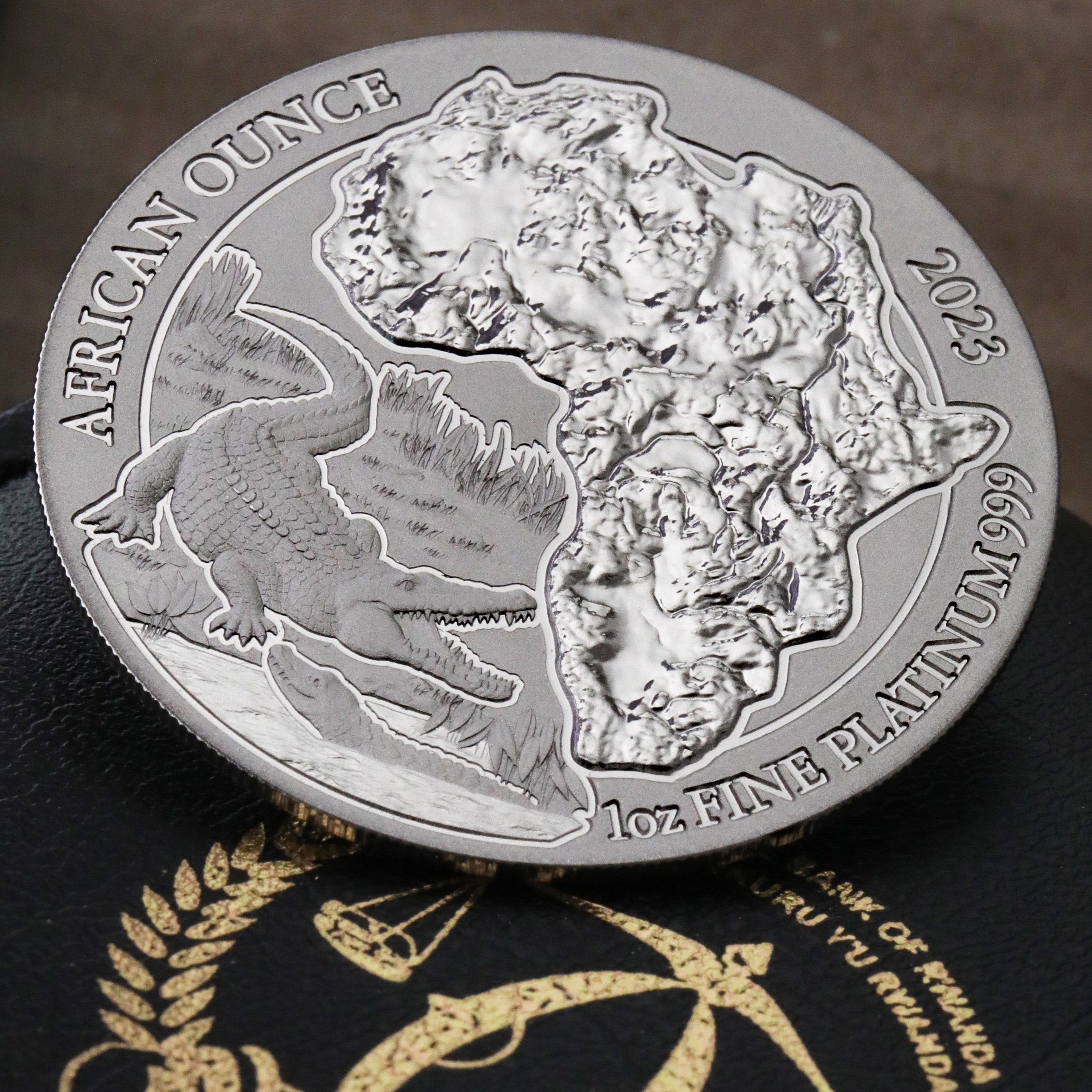 Platinmünze 1oz "Krokodil" 2023 African Ounce (Ruanda) - Detailansicht 4