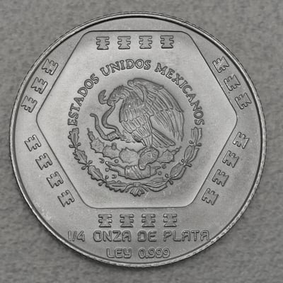 Silbermünze 1/4oz "Chaac Mool" 1994 Präkolumbische Kulturen – Maya (Mexiko) - Miniaturansicht 2