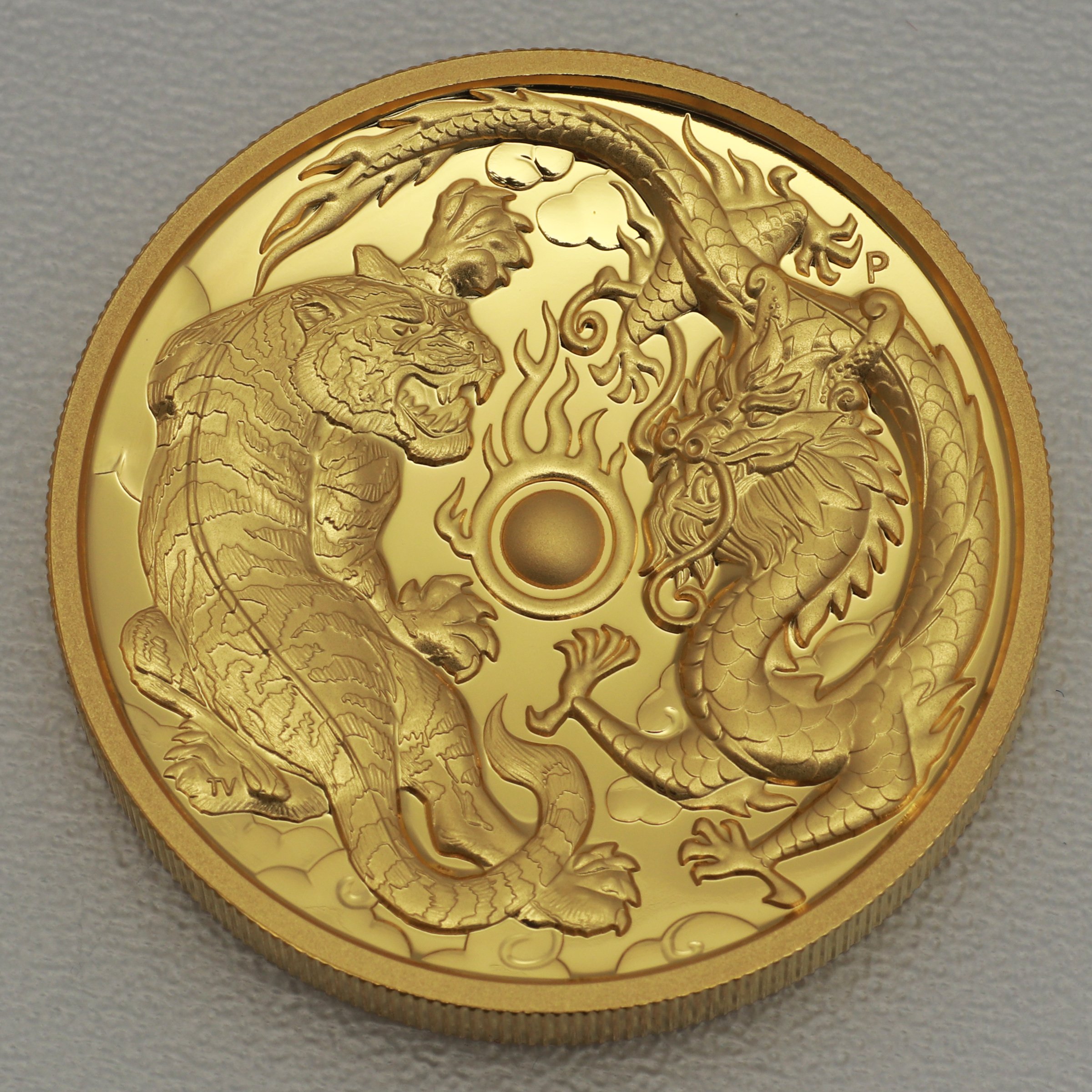 Goldmünze 2oz "Dragon & Tiger" 2018 (PP/HR) (Australien) - Hauptansicht