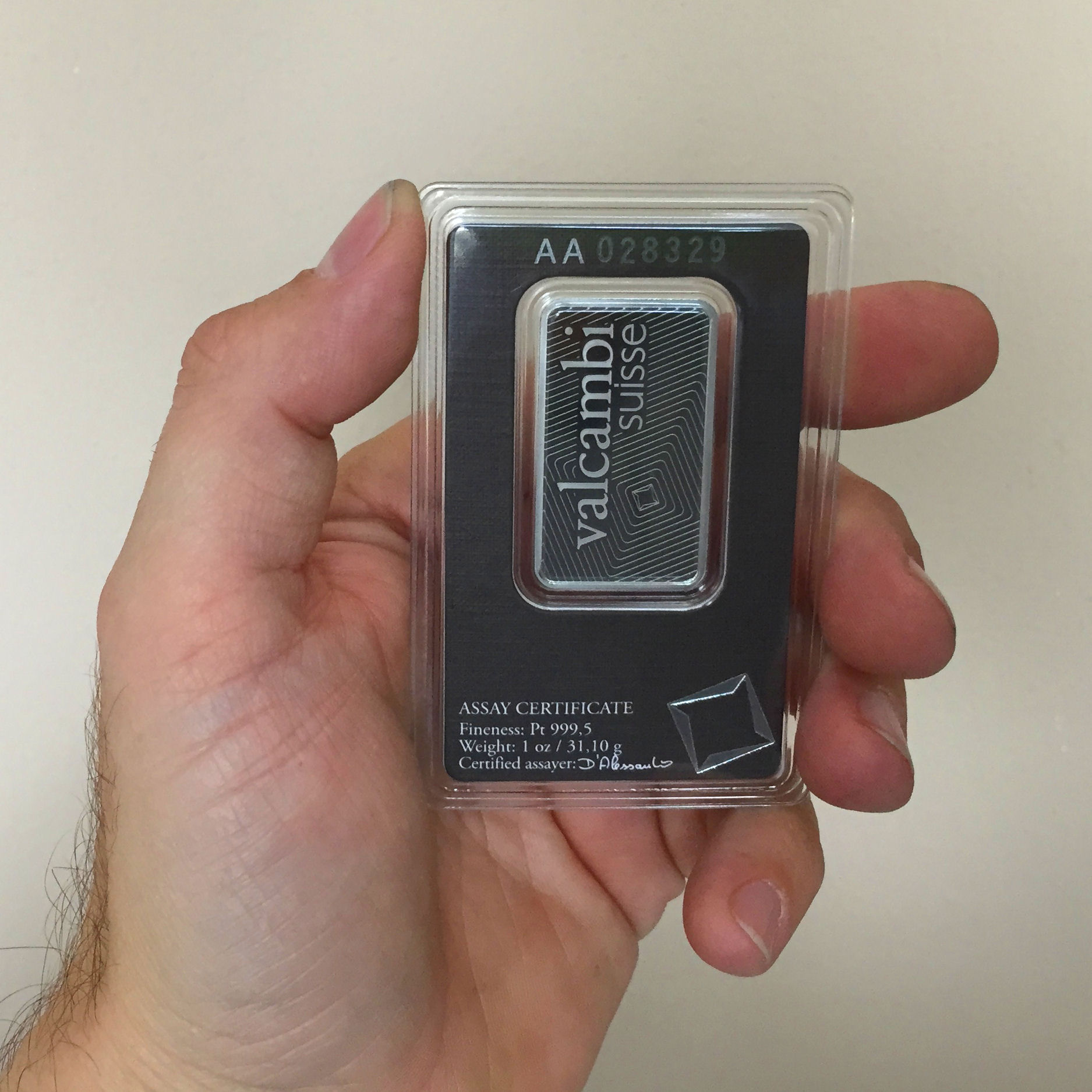 Platinbarren 1oz VALCAMBI (Pt) - Detailansicht 4
