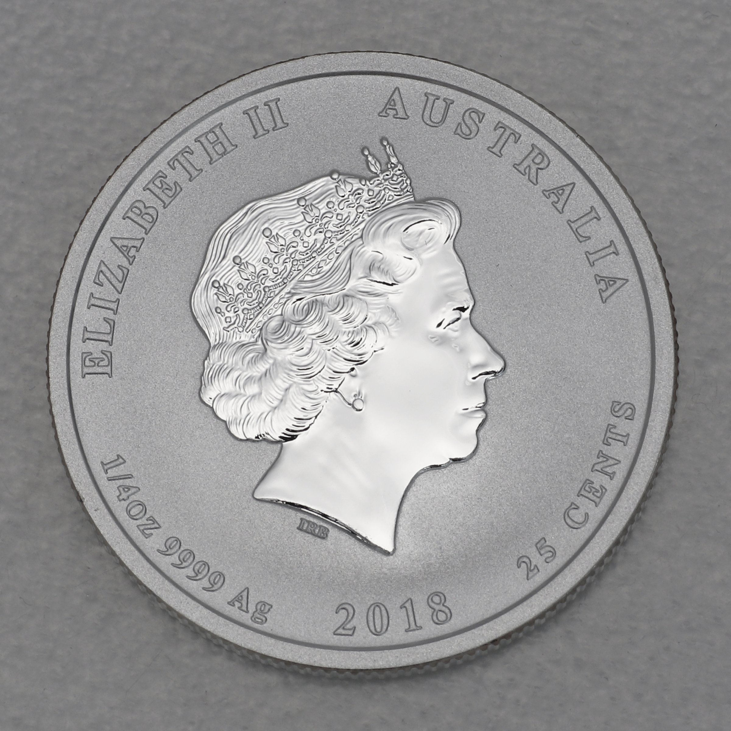 Silbermünze 1/4oz "Hund" 2018 (koloriert) Lunar II – Year of the Dog (Australien) - Detailansicht 1