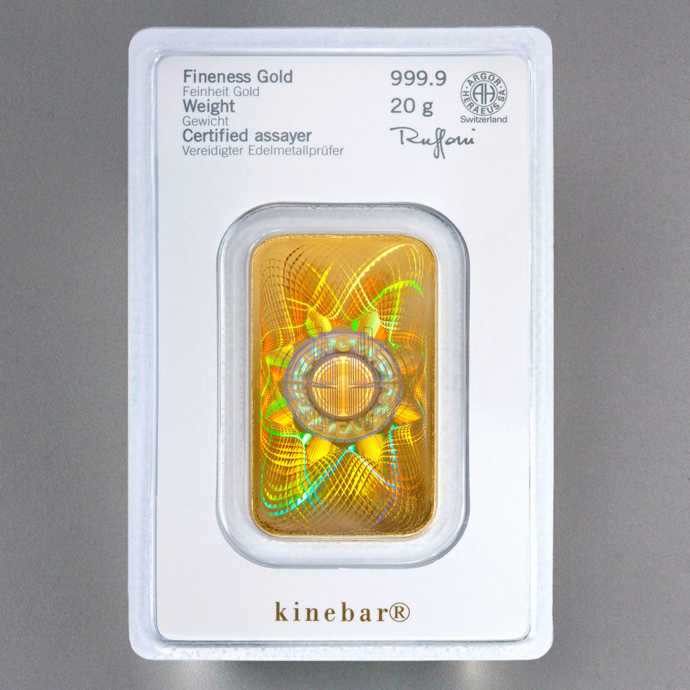Goldbarren 20g "Kinebar" HERAEUS - Detailansicht 1