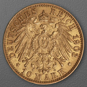 Goldmünze 10 Mark "Stadtwappen Hamburg" 1903-J J.211 (Hamburg) - Miniaturansicht 2