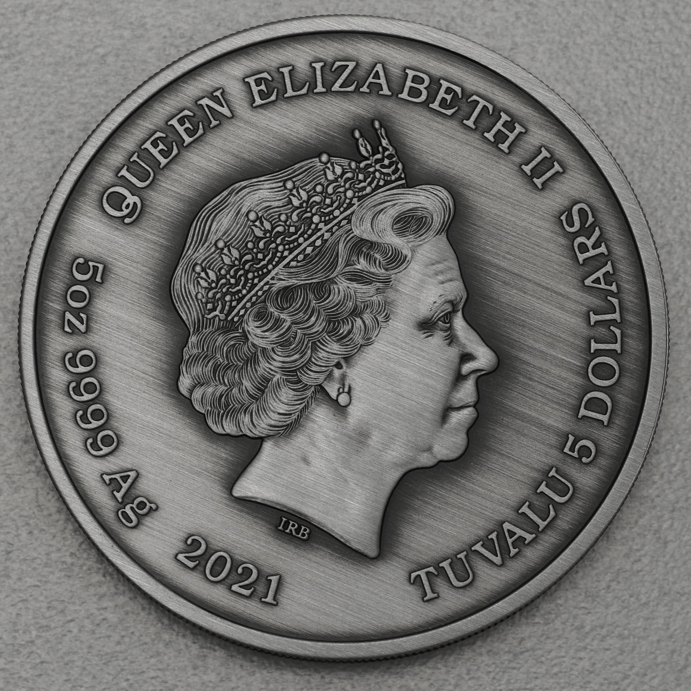 Silbermünze 5oz "Zeus" 2021 (AF) Gods of Olympus (Tuvalu) - Detailansicht 1