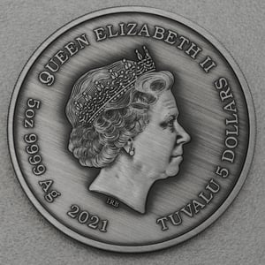 Silbermünze 5oz "Zeus" 2021 (AF) Gods of Olympus (Tuvalu) - Miniaturansicht 2