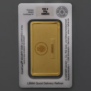 Goldbarren 50g "C.HAFNER - Prägeform" - Miniaturansicht 2