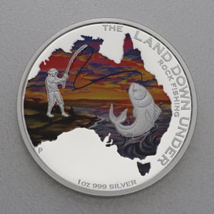 Silbermünze 1oz "Rock Fishing 2014" Land down under (Australien) - Miniaturansicht 1