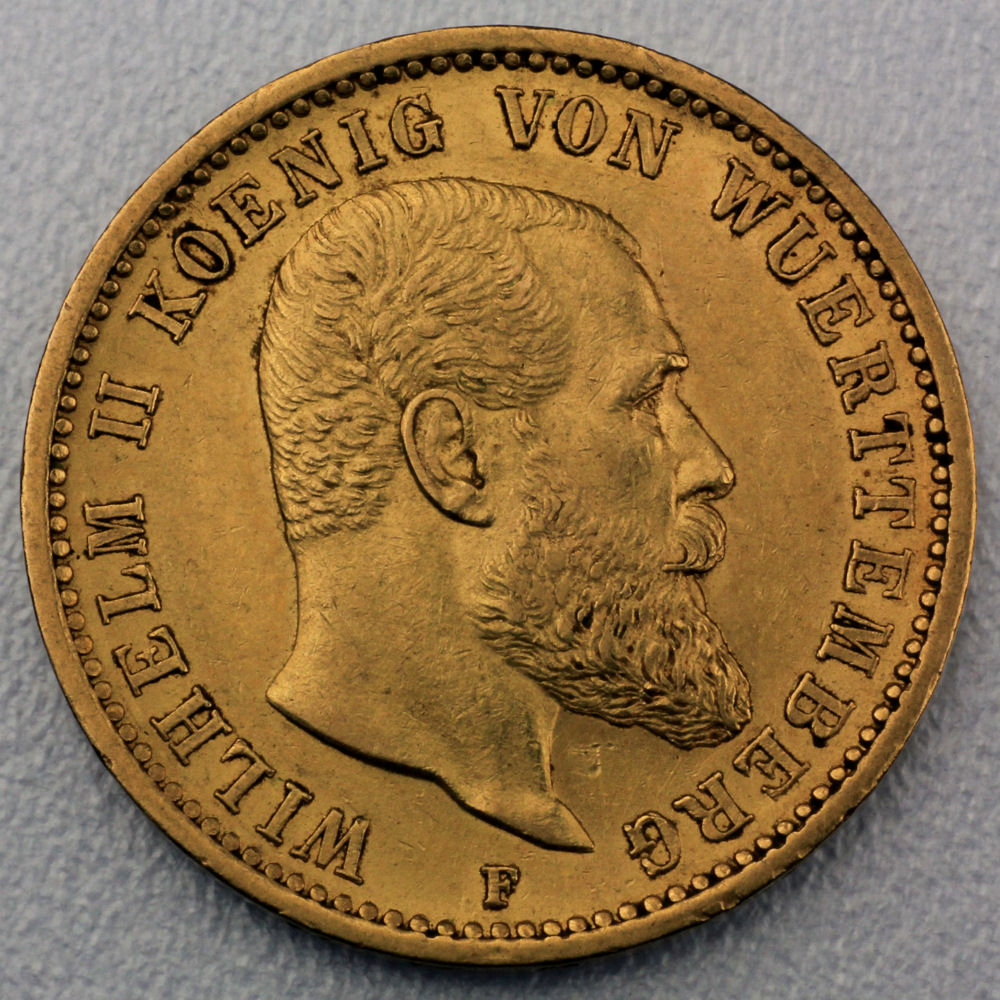 Goldmünze 20 Mark "König Wilhelm II." (Württemberg) - Hauptansicht