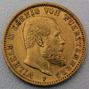Goldmünze 20 Mark "König Wilhelm II." (Württemberg) - Hauptansicht