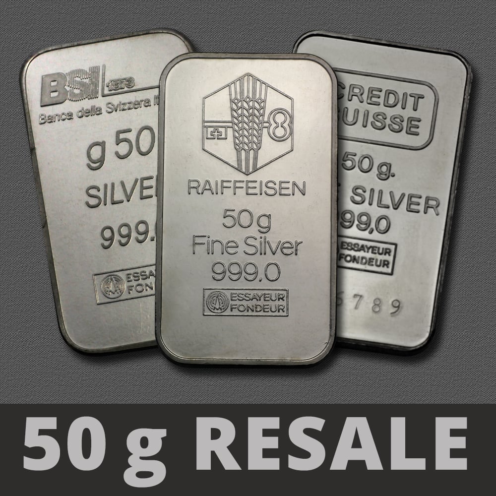 Silberbarren 50g (Resale) - Hauptansicht