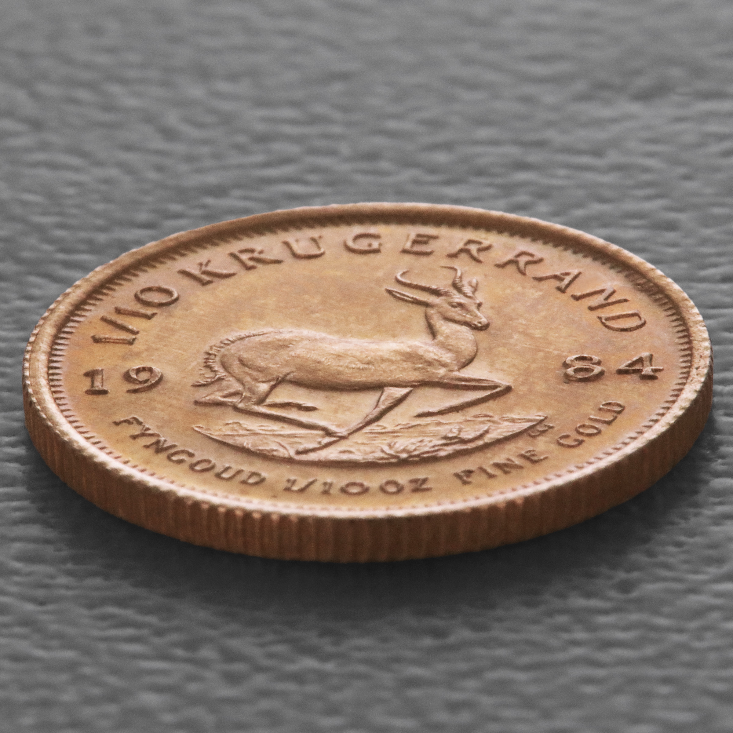 Goldmünze 1/10oz "Krügerrand" 1984 (Südafrika) - Detailansicht 2