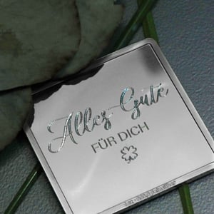Silberbarren 1oz "Alles Gute" Gravurbarren quadratisch - Miniaturansicht 6