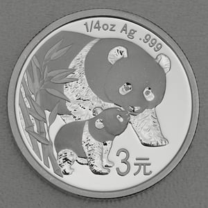 Silbermünze 1/4oz "Panda" 2007 verschiedene Motive 25 Jahre Panda Jubiläum (China) - Miniaturansicht 7