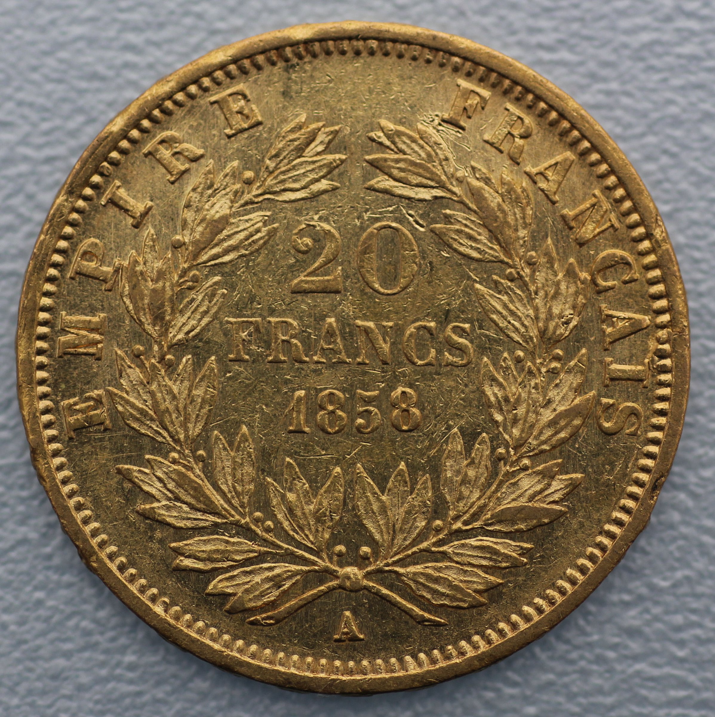 Goldmünze 50 x 20 Francs "Napoleon III." Tube (Frankreich) - Detailansicht 2