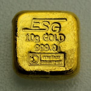 Goldbarren 10g "Goldknuffel" Au-Gussbarren - Miniaturansicht 2