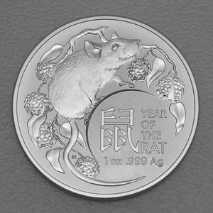 Silbermünze 1oz "Maus" 2020 Lunar II (RAM) – Year of the Mouse (Australien) - Miniaturansicht 1