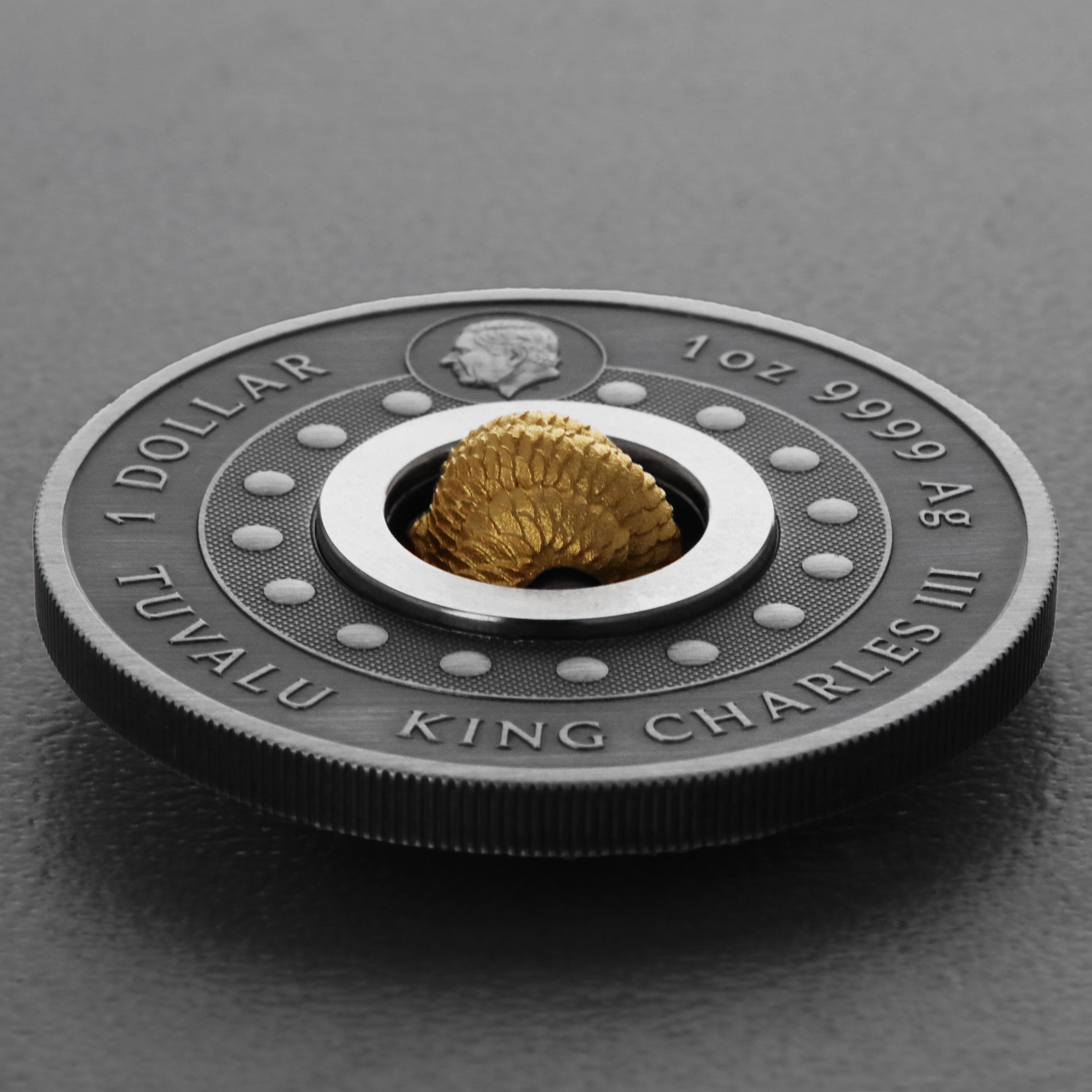 Silbermünze 1oz "Schlange" 2025 (AF) Rotating Charm – Year of the Snake (Tuvalu) - Detailansicht 3