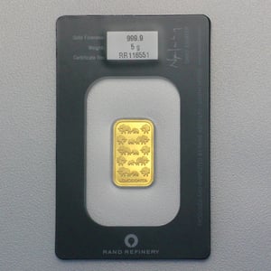 Goldbarren 5g Rand Refinery "Elefanten-Motiv" - Miniaturansicht 2