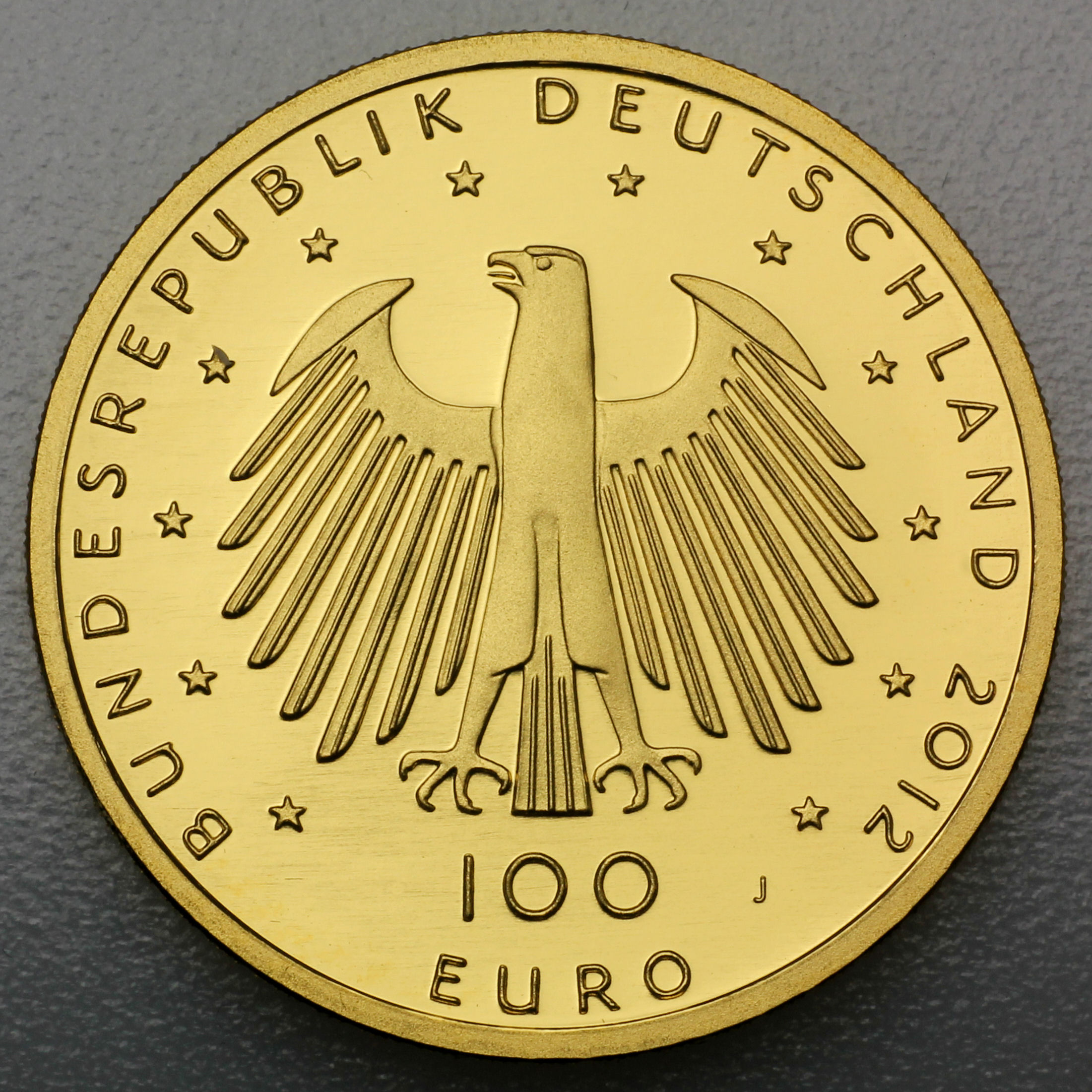 Goldmünze 100 Euro "Aachen" 2012 Unesco-Weltkulturerbe (Deutschland) - Detailansicht 1