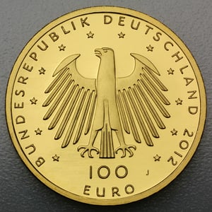 Goldmünze 100 Euro "Aachen" 2012 Unesco-Weltkulturerbe (Deutschland) - Miniaturansicht 2