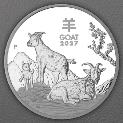 Silbermünze 1/2oz + 1oz + 2oz "Ziege" 2027 (PP) Set 3-teilig Lunar III (Australien) - Miniaturansicht 10