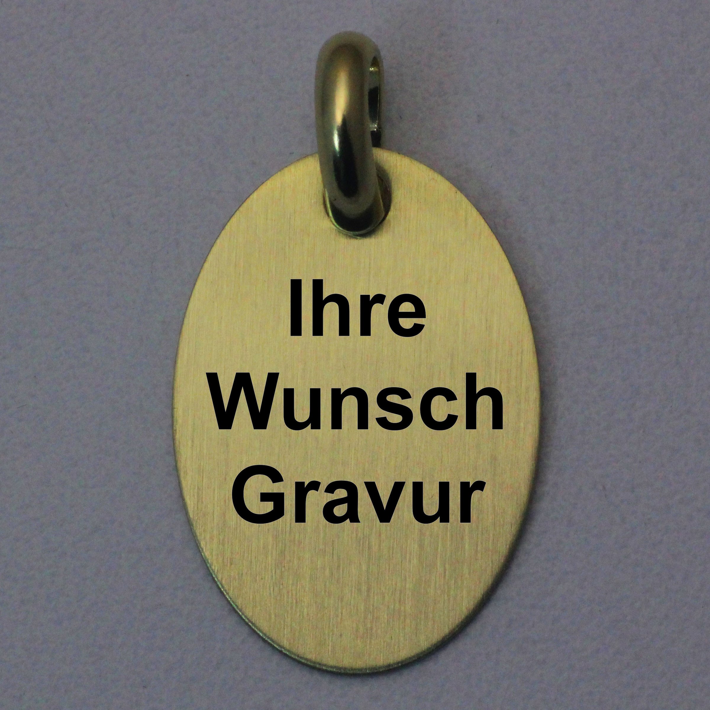 Goldanhänger 375er "Oval" gravierbar (9 kt) - Detailansicht 1