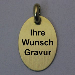 Goldanhänger 375er "Oval" gravierbar (9 kt) - Miniaturansicht 2