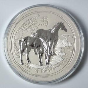Silbermünze 10kg "Pferd" 2014 Lunar II – Year of the Horse (Australien) - Miniaturansicht 1