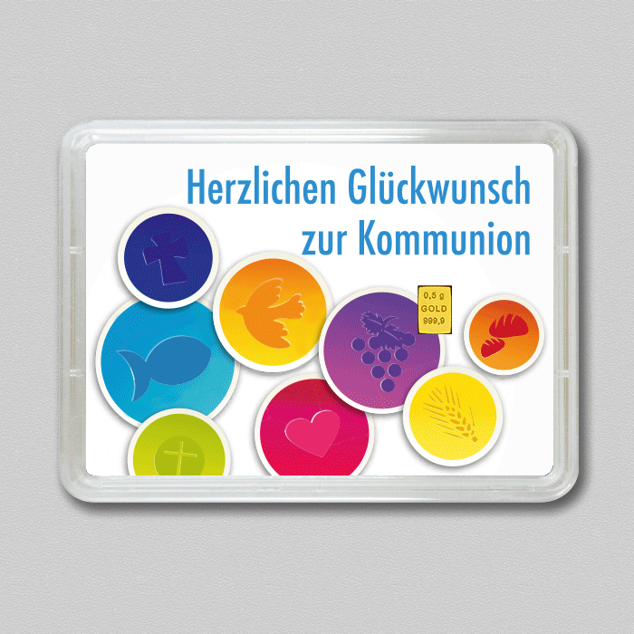 Goldbarren 0,5g "Kommunion" (Flip) - Hauptansicht
