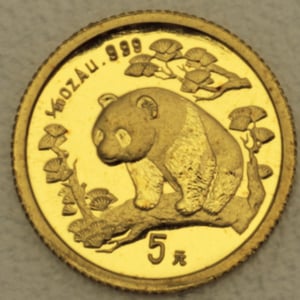 Goldmünze 1/20oz "Panda" 1997 (China) - Hauptansicht