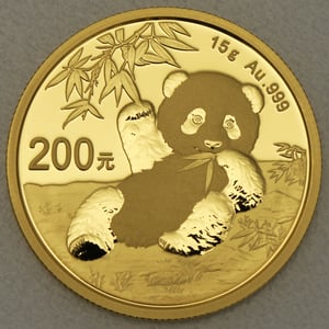 Goldmünze 15g "Panda" 2020 (China) - Hauptansicht