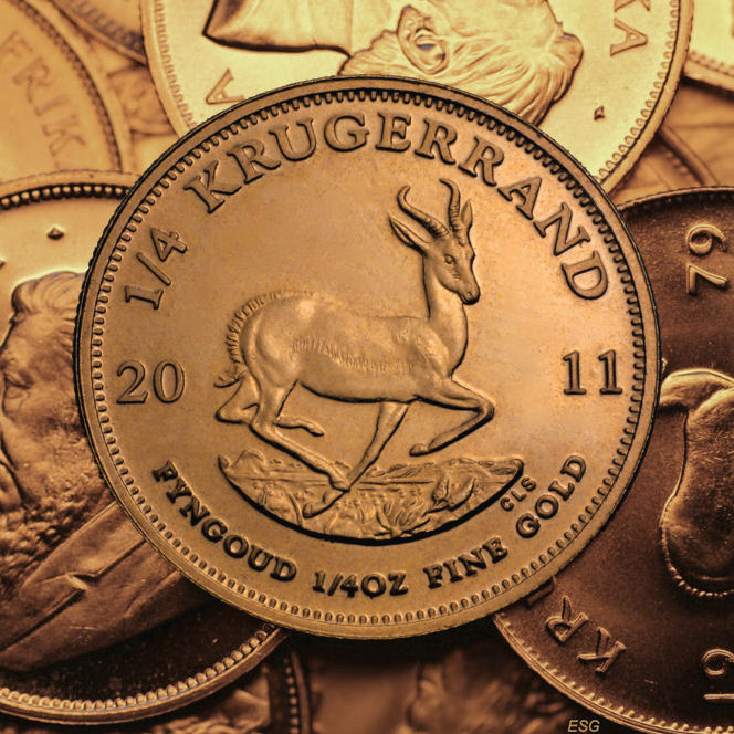 Goldmünze 1/4oz "Krügerrand" verschiedene Jahrgänge (Südafrika) - Detailansicht 7