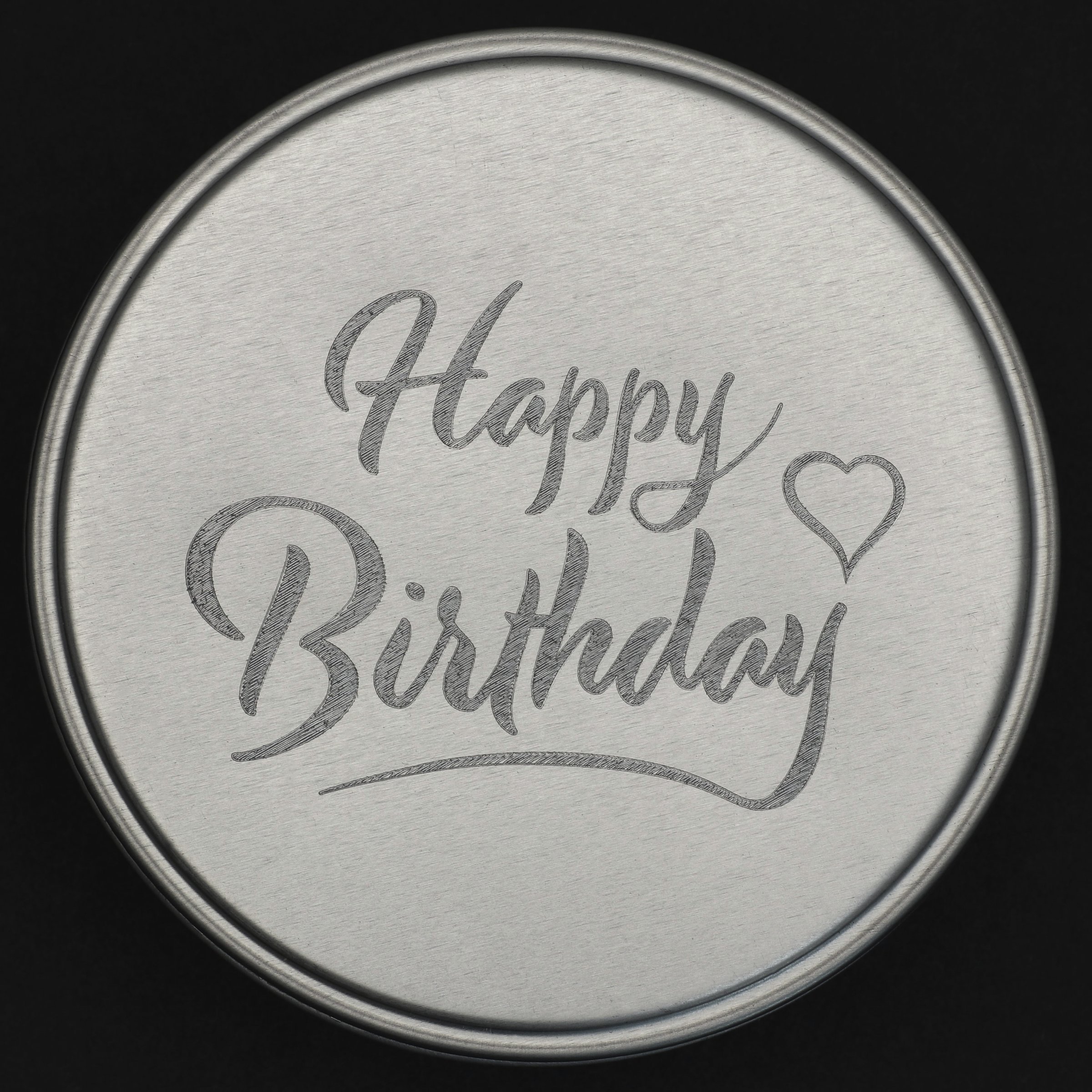 Geschenk-Box "Happy Birthday" (rund, Ø: ca. 8 cm) - Detailansicht 1