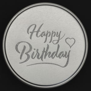 Geschenk-Box "Happy Birthday" (rund, Ø: ca. 8 cm) - Miniaturansicht 2