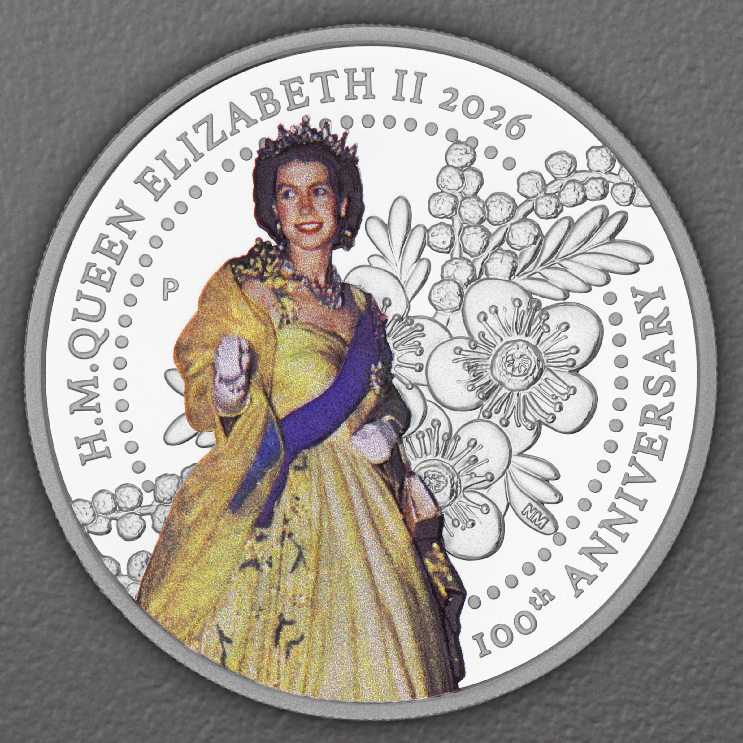 Silbermünze 3 x 1oz "H.M. Queen Elizabeth II 100th Anniversary" 2026 (PP/verg./kol.) Set – 3-teilig - Detailansicht 9