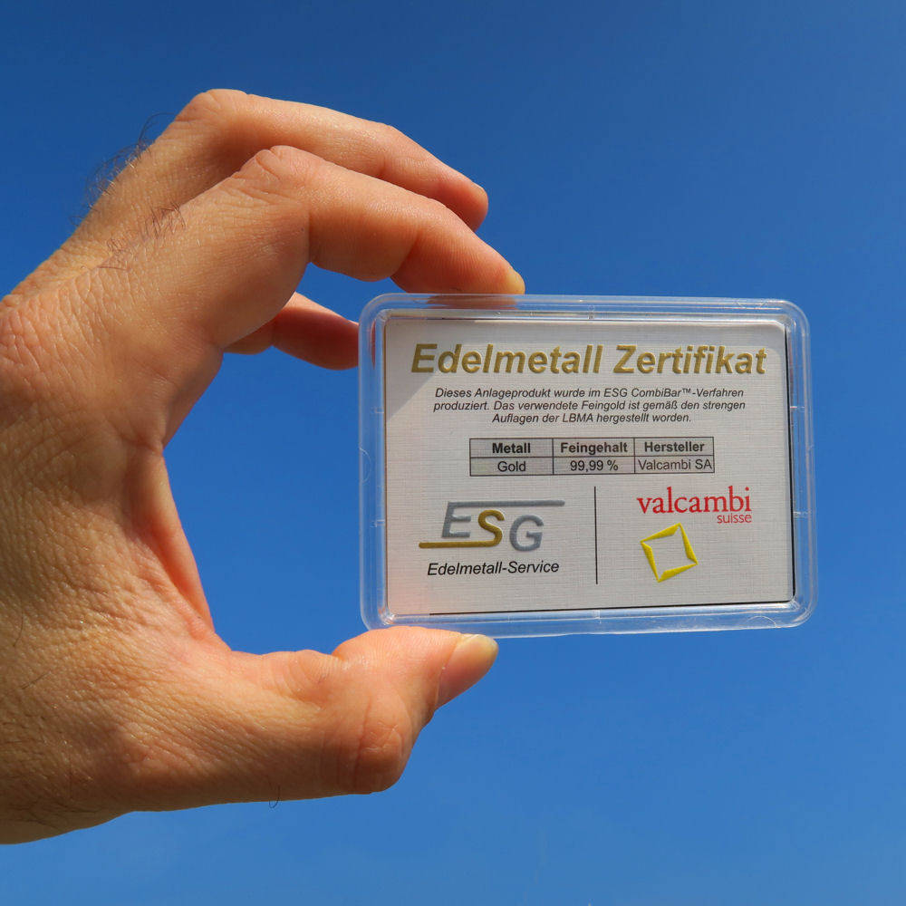 Goldbarren 1/10oz "Gold statt Blumen" (Flip) - Detailansicht 3