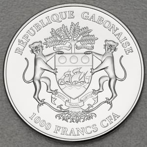 Silbermünze 1oz "Springbock" 2013 (Gabun) - Miniaturansicht 2