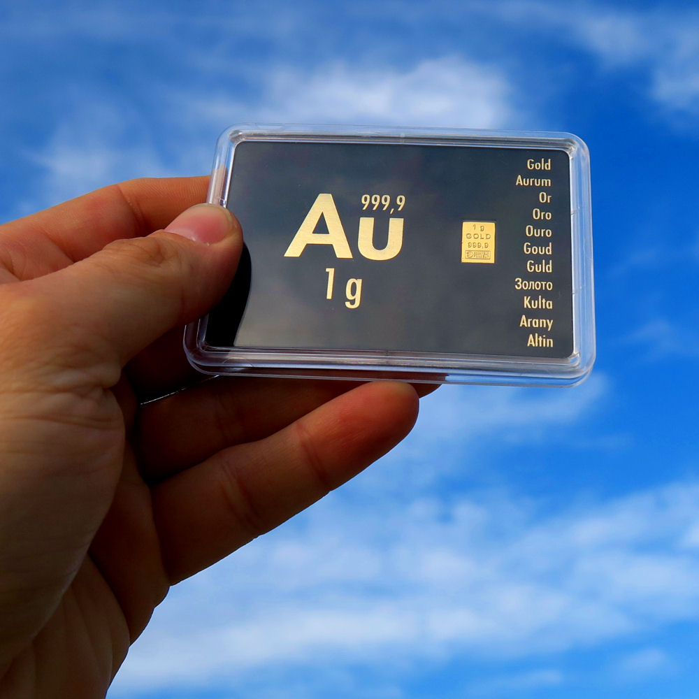 Goldbarren 1g "Au International" (Motivbox) - Detailansicht 2
