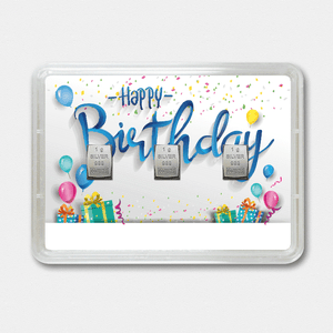 Silberbarren 3g "Zum Geburtstag" (Flip) - Hauptansicht